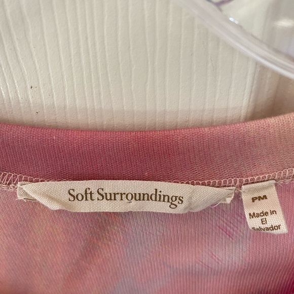 Soft Surroundings Bermuda Bay Watercolor Sweatshirt Top With Side Slits … - Picture 6 of 15
